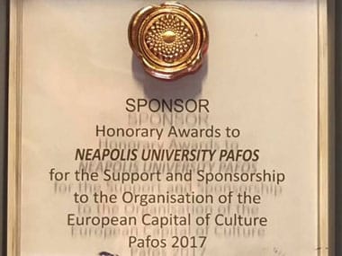 [:en]Neapolis University awarded for its contribution to the Capital of Cultural Institution