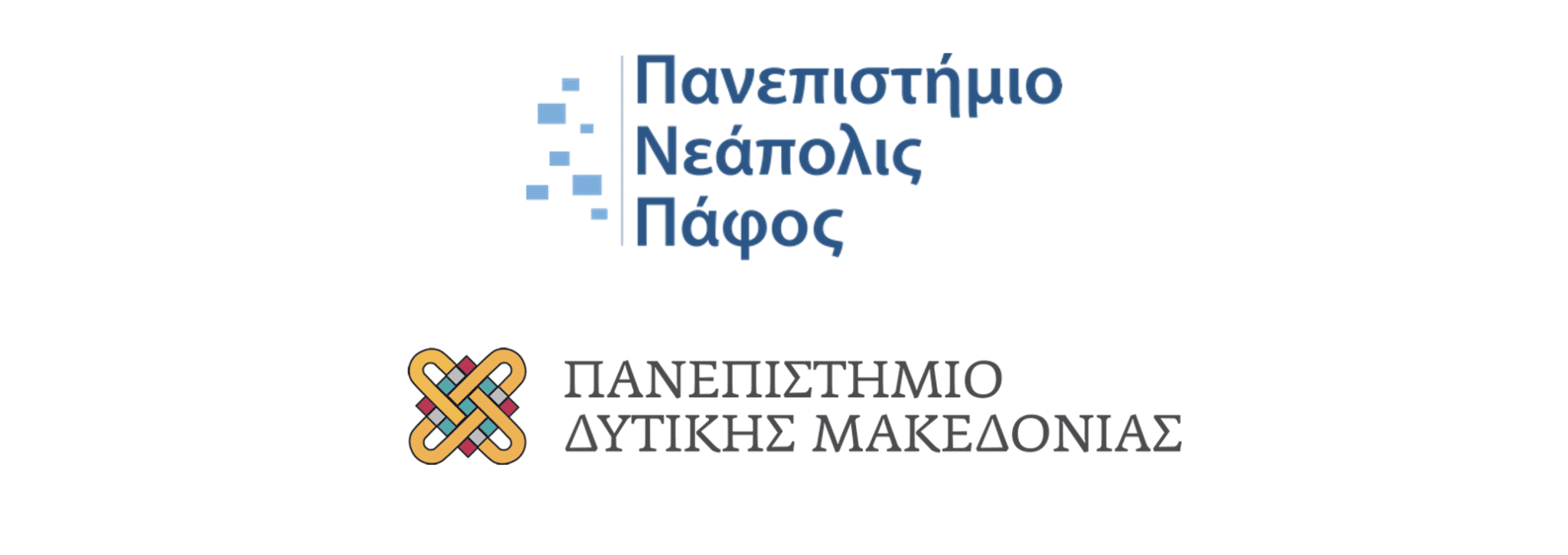 uowm and nup logos greek