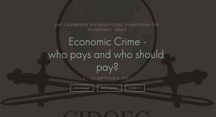 Dr. Georgios Demetriades participated at the University of Cambridge’s International Symposium on Economic Crime